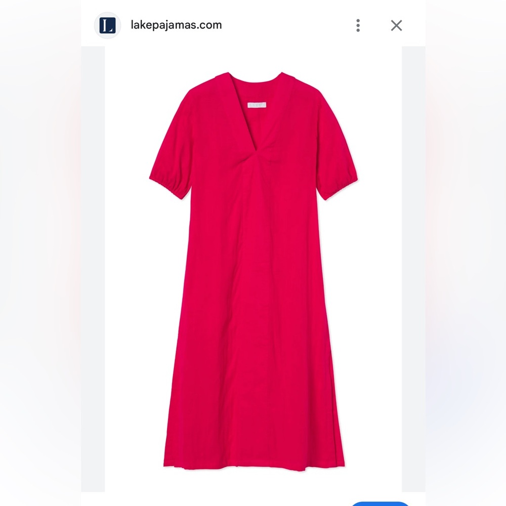 LAKE Gauze Caftan in Pink